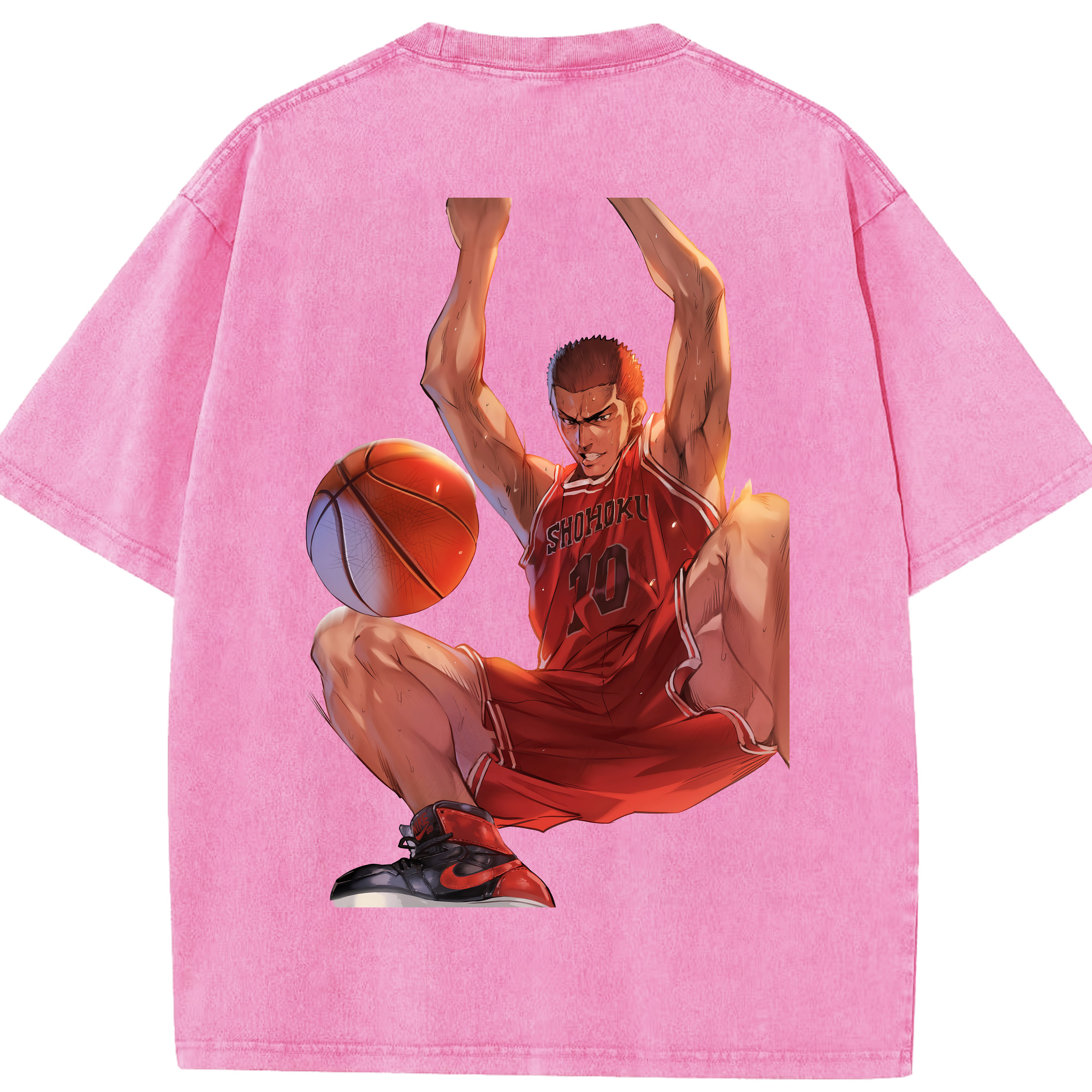 （画像用） SLAM DUNK／スラムダンク 綿100% ヴィンテージ風 半袖Tシャツ（背面プリント）